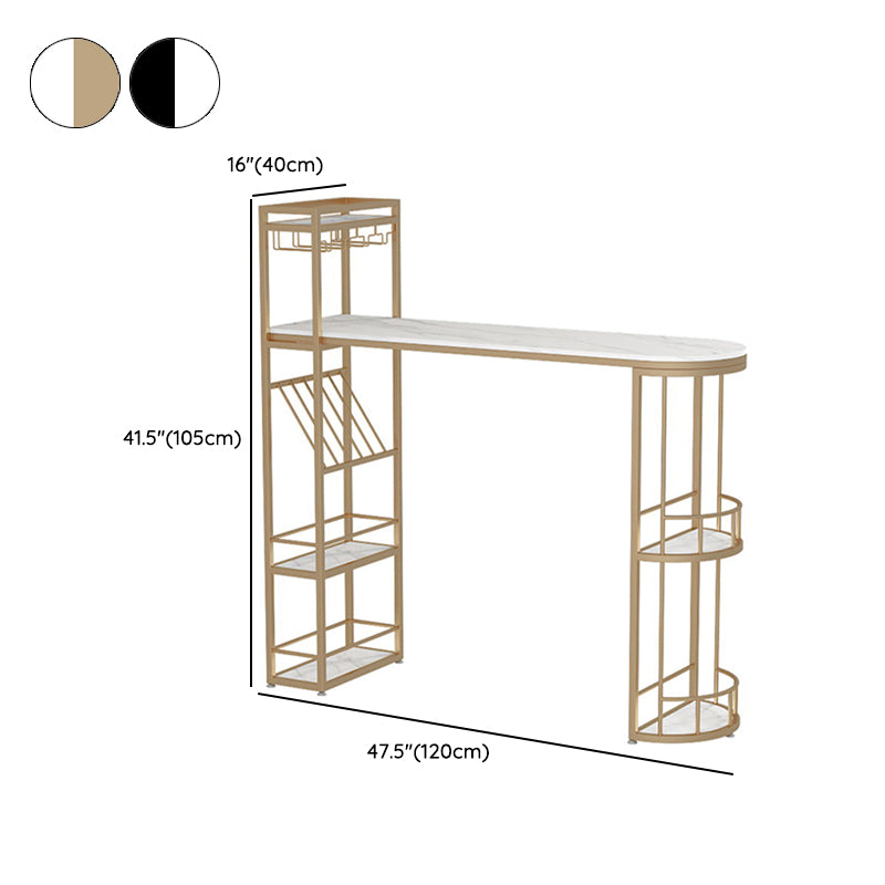 Glam Style Bistro Set 1/3 Pieces Stone Bar table with Upholstered Stools