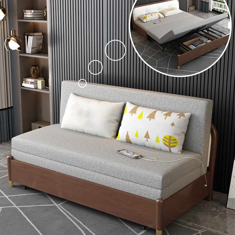 Contemporary Futon Sleeper Sofa Armless Futon and Mattress with Storage