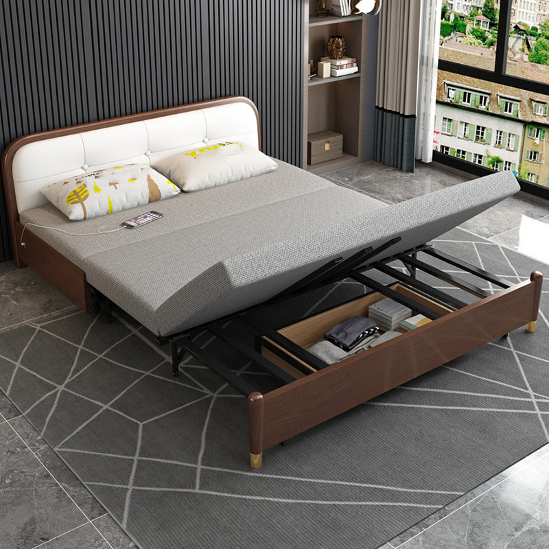 Contemporary Futon Sleeper Sofa Armless Futon and Mattress with Storage