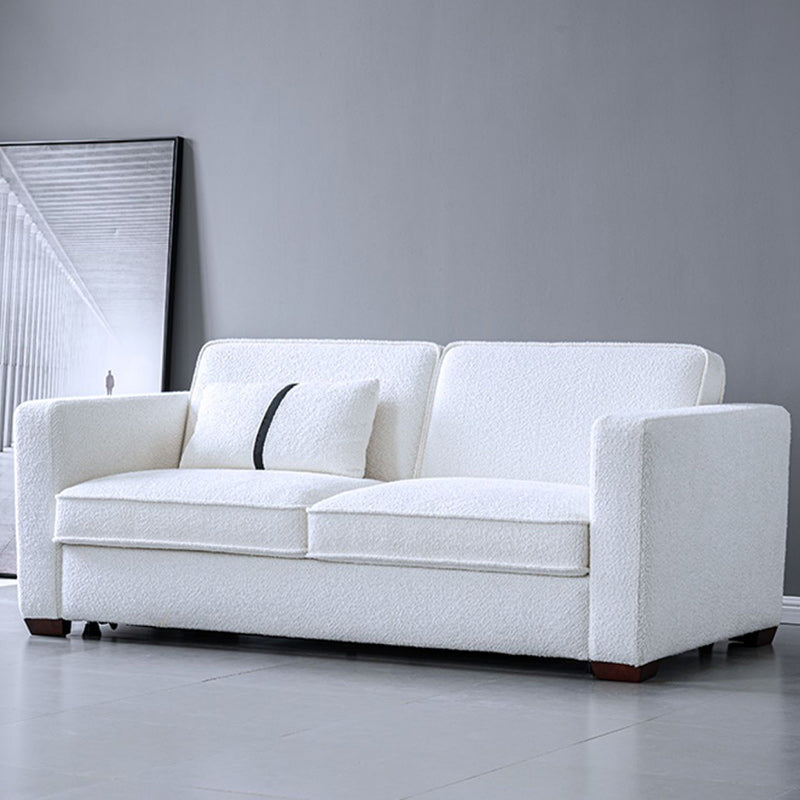 37" Wide Scandinavian Sofa Futon Foldable Upholstered Sleeper Sofa