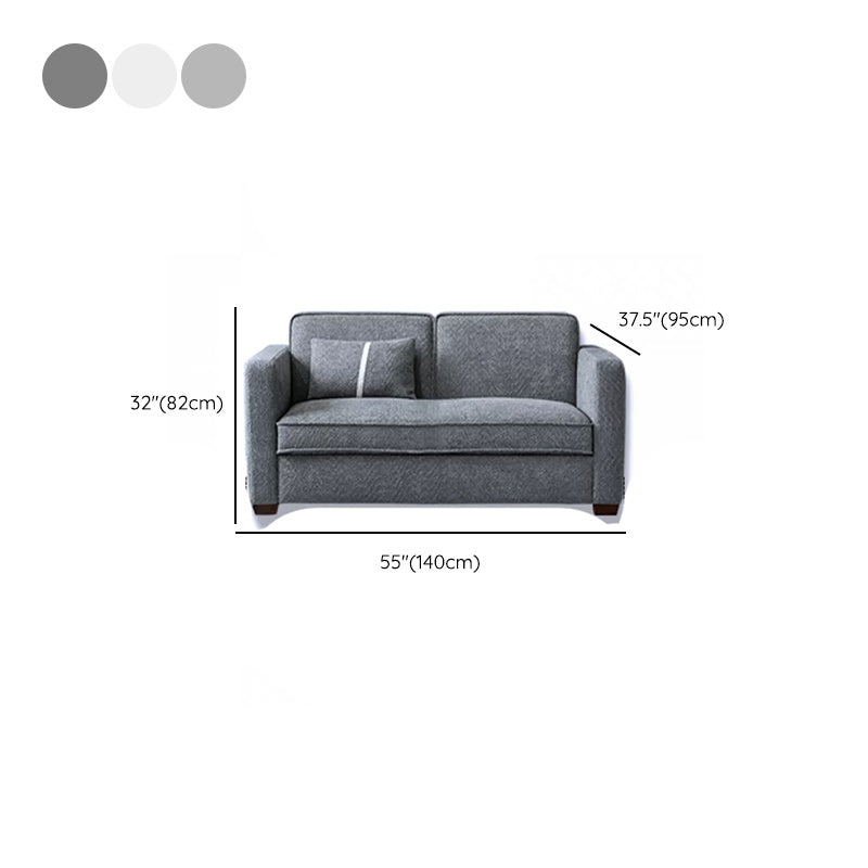 37" Wide Scandinavian Sofa Futon Foldable Upholstered Sleeper Sofa
