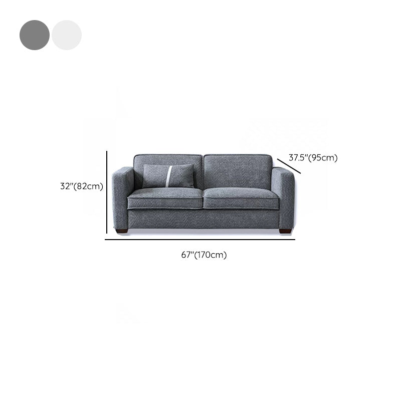 37" Wide Scandinavian Sofa Futon Foldable Upholstered Sleeper Sofa