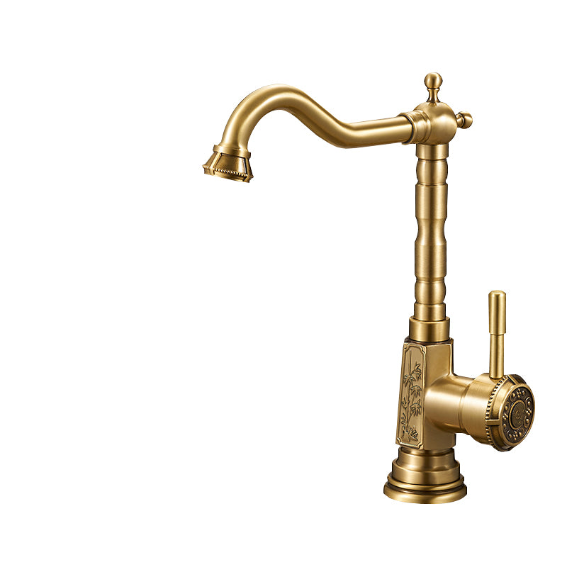 Traditional Kitchen Faucet Brass High Arc Gold Standard Kitchen Faucets Single Handle