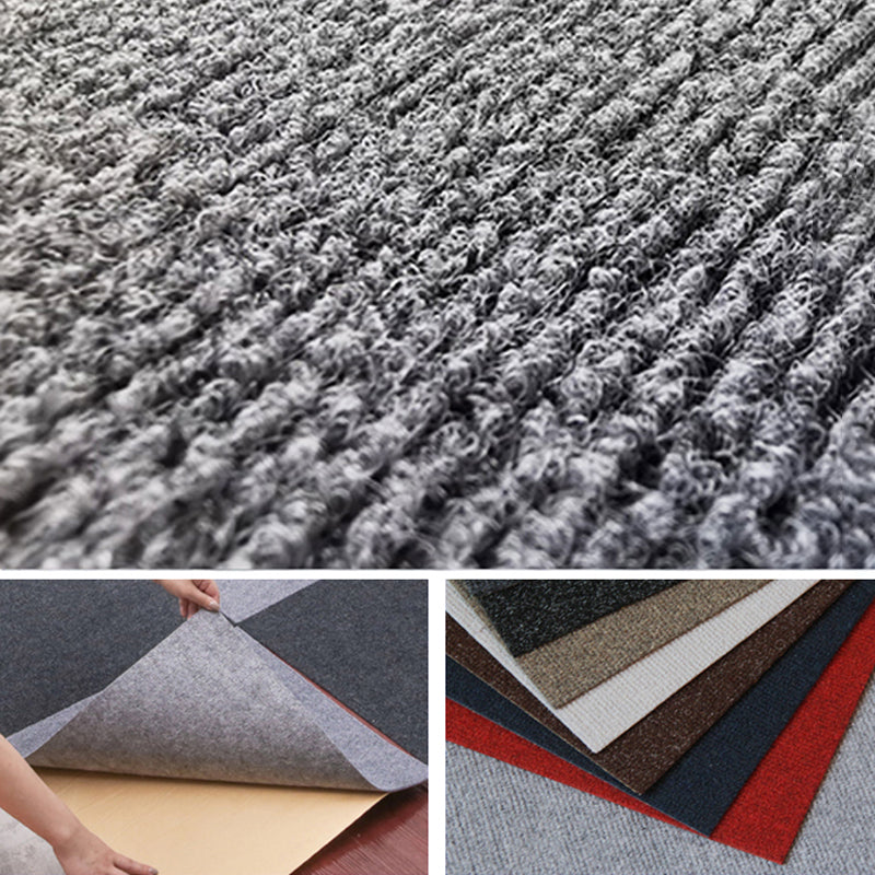 Carpet Tile Non-Skid Fade Resistant Solid Color Self-Stick Peel and Stick Carpet Tiles