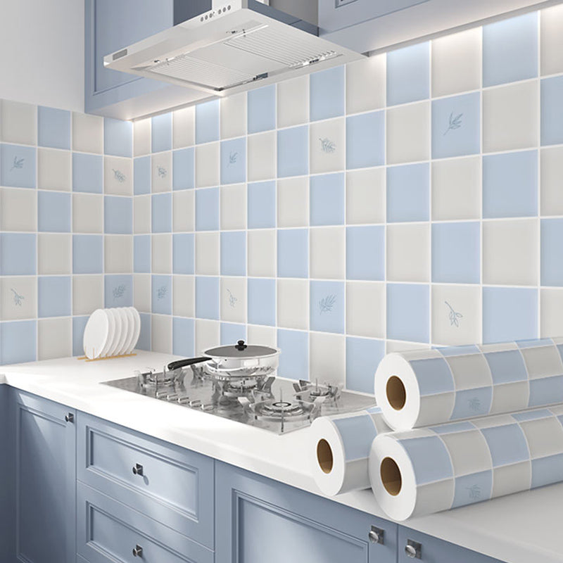 Square Mosaic Peel & Stick Tile Stain Resistant Kitchen Backsplash Tiles