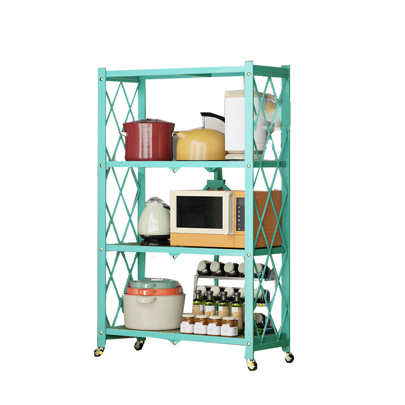 Modern Metal Bookcase Geometric Bookshelf for Living Room, 28" L X 14.5" W