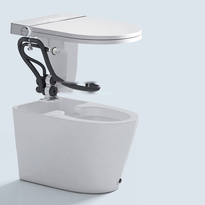 Contemporary Floor Mounted Toilet Heated Seat Included Urine Toilet for Bathroom