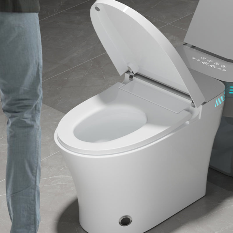 Contemporary Floor Mount Toilet Heated Seat Included Urine Toilet for Bathroom