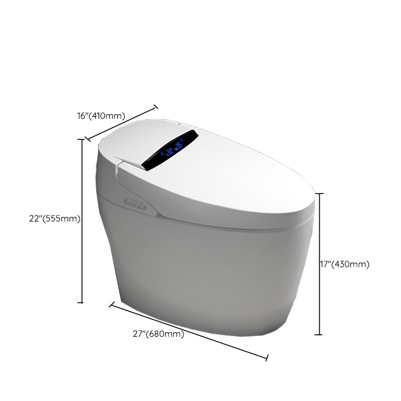 Contemporary Floor Mount Toilet Heated Seat Included Urine Toilet for Bathroom