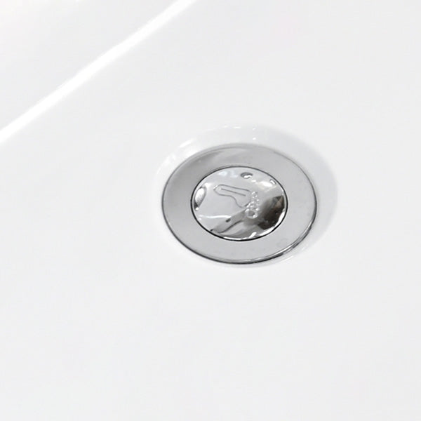 Back to Wall Soaking Bathtub Modern Rectangular Antique Finish Bath Tub