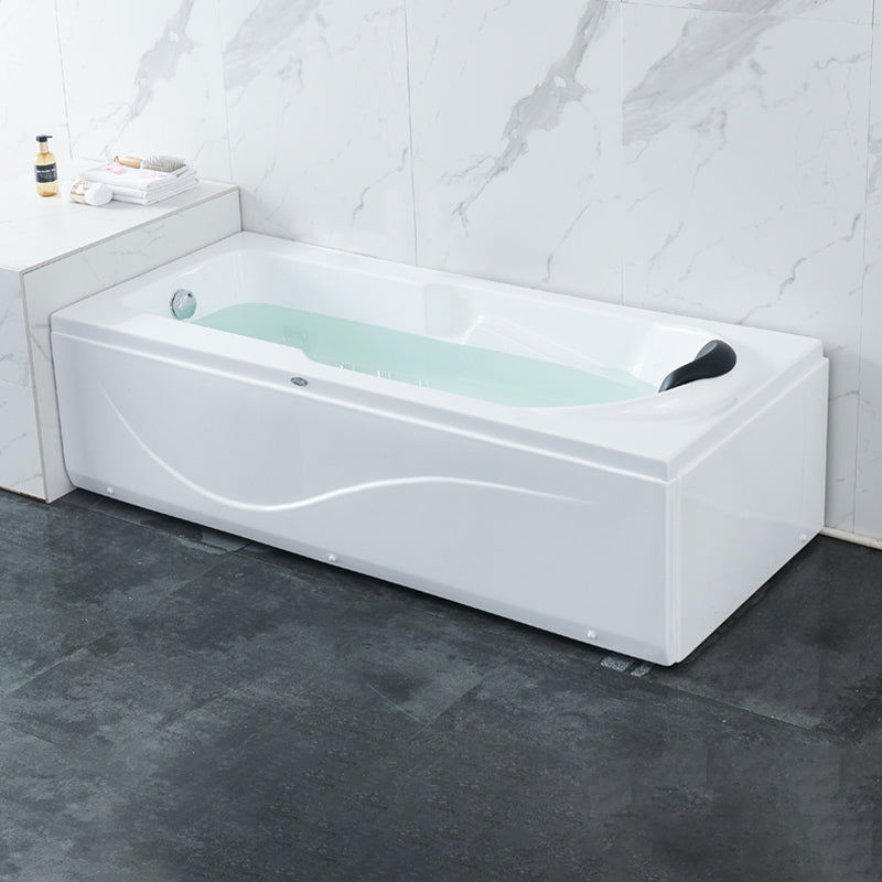 Modern Back to Wall Bathtub Rectangular Antique Finish Soaking Bath Tub