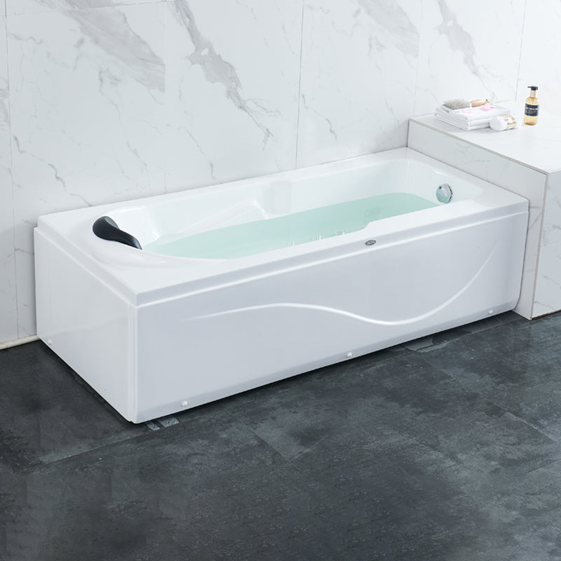 Modern Back to Wall Bathtub Rectangular Antique Finish Soaking Bath Tub