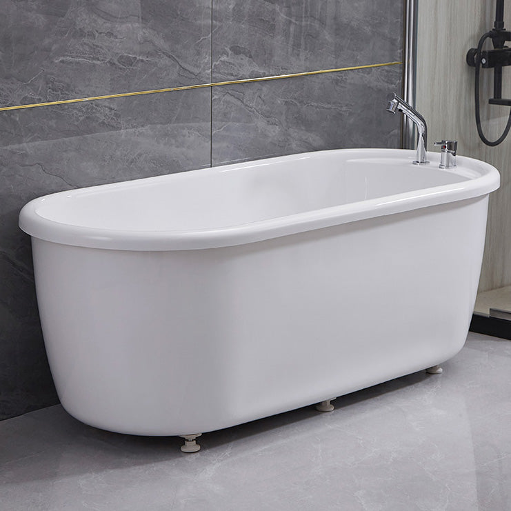 Modern Oval Bathtub Acrylic Stand Alone Soaking Soaking Bath