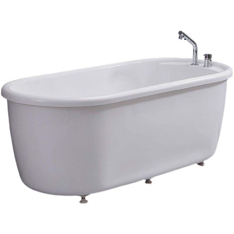Modern Oval Bathtub Acrylic Stand Alone Soaking Soaking Bath