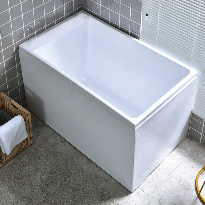 Modern Rectangular Center Bathtub Acrylic Freestanding White Bath
