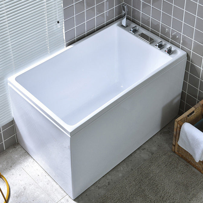 Modern Rectangular Center Bathtub Acrylic Freestanding White Bath