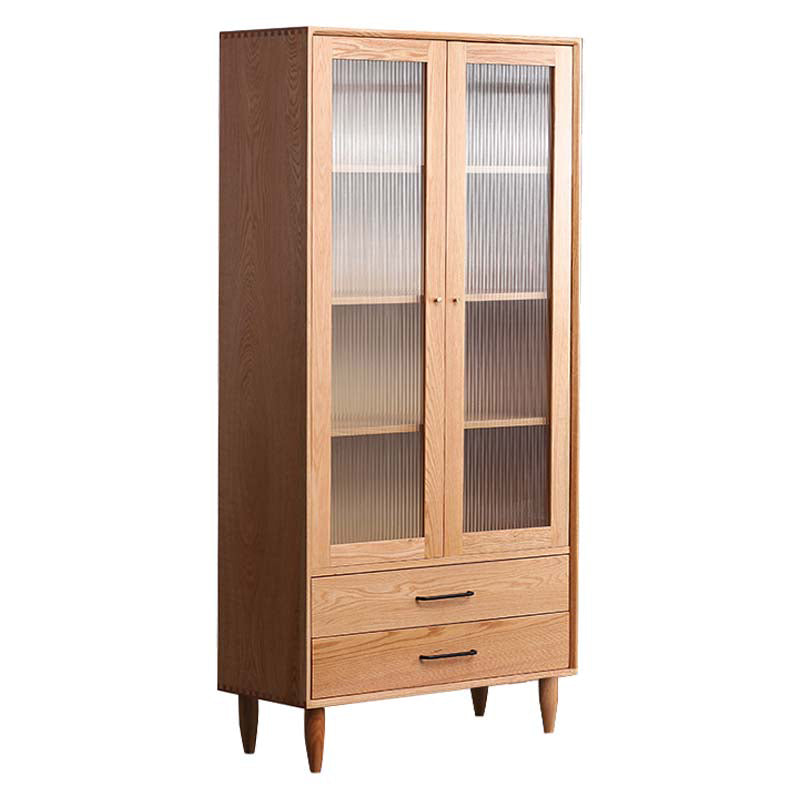 Mid-Century Modern Solid Wood Chest Rectangle Accent Cabinet with Drawer