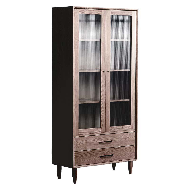 Mid-Century Modern Solid Wood Chest Rectangle Accent Cabinet with Drawer