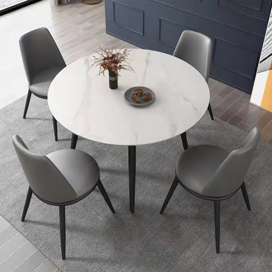 Modern Stone Round Dining Table Set 1/2/4 Pieces Dinette Set