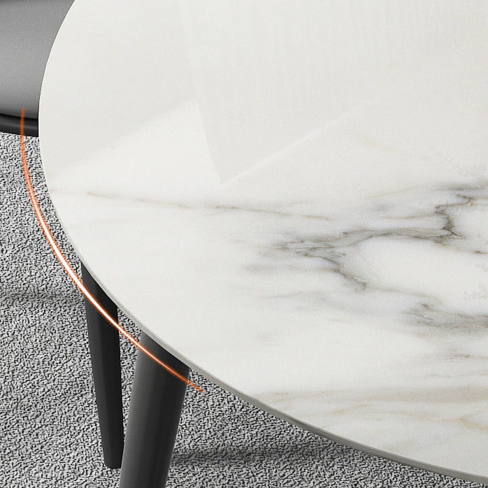 Modern Stone Round Dining Table Set 1/2/4 Pieces Dinette Set