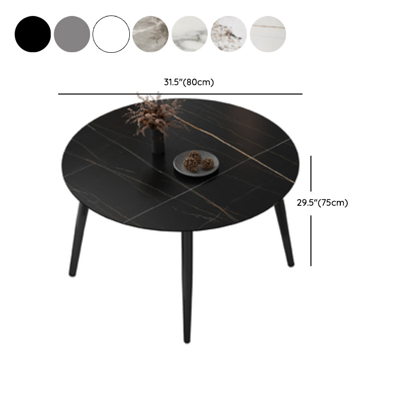 Modern Stone Round Dining Table Set 1/2/4 Pieces Dinette Set
