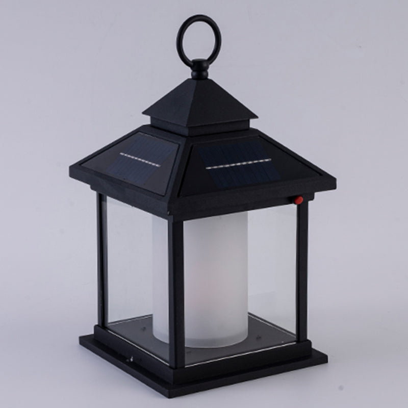 LED Black Solar Pillar Lamp Waterproof Outdoor Light for Garden