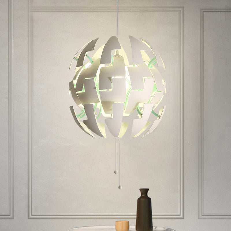 Pendule de fleur acrylique moderniste 1 bulbe plafond plafond s'accompagnement en blanc avec chaîne de traction