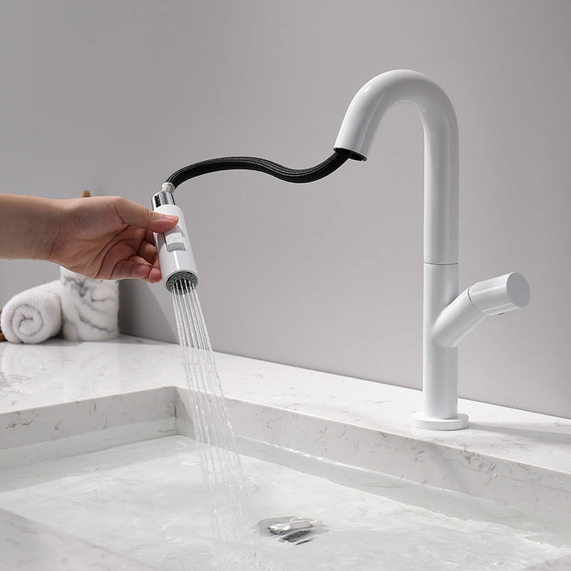 Industrial Wide Spread Bathroom Faucet Circular Lavatory Faucet