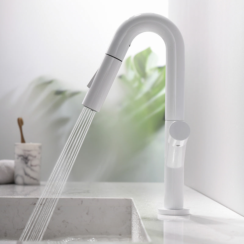 Industrial Wide Spread Bathroom Faucet Circular Lavatory Faucet