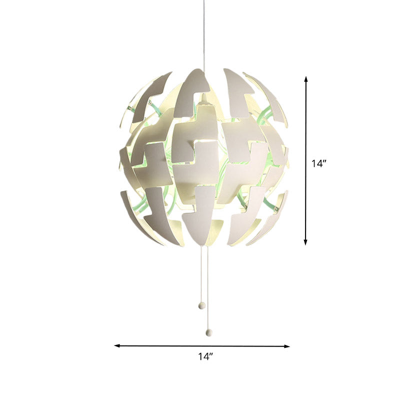 Pendule de fleur acrylique moderniste 1 bulbe plafond plafond s'accompagnement en blanc avec chaîne de traction