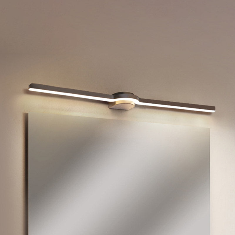 16 "/23,5" l Acryl Schlanke Linie Eitelkeitslicht zeitgenössische LED -Wandlampenleuchte in schwarz, weiß/warmes Licht