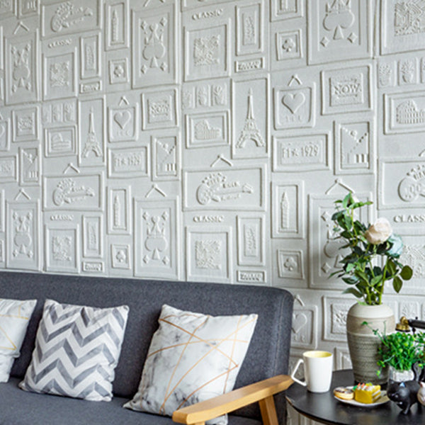 Indoor Wall Paneling 3D Print Peel and Stick Waterproof Wall Panel