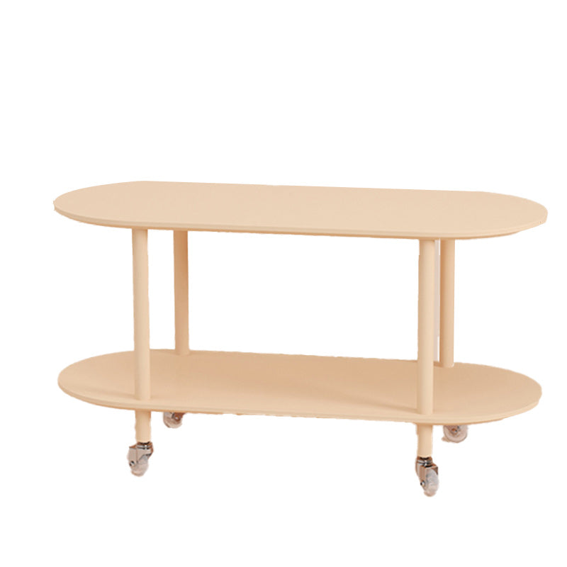 14" Wide Contemporary Corner Table Storage Oval Accent Side Table