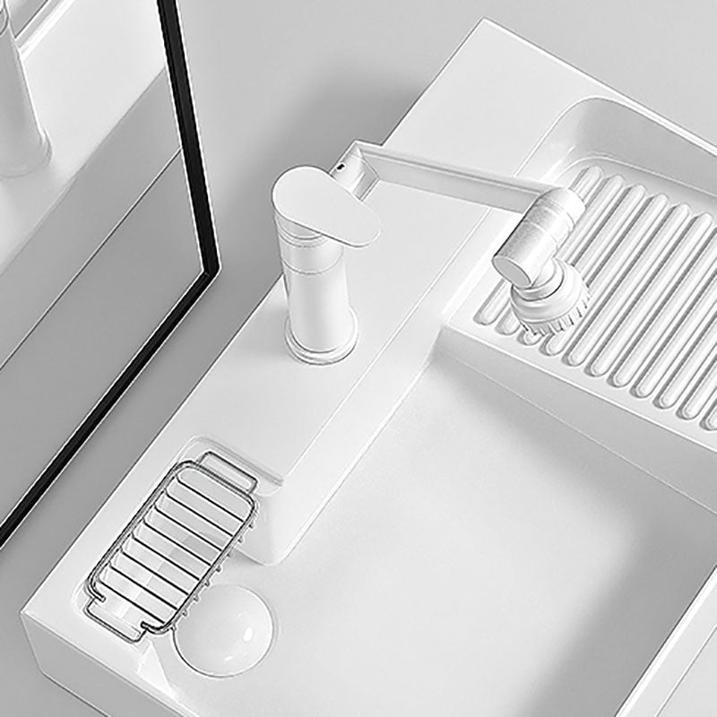Modern Vessel Lavatory Sink Porcelain with Overflow Wash Stand