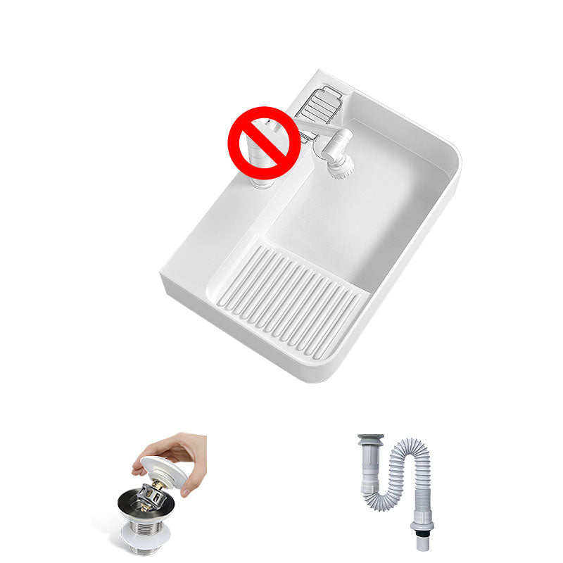 Modern Vessel Lavatory Sink Porcelain with Overflow Wash Stand