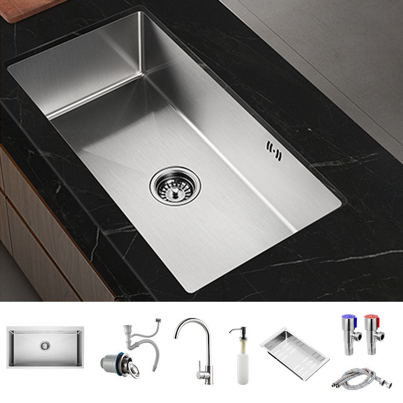 Modern Kitchen Bar Sink Stainless Steel with Soundproofing Workstation Ledge