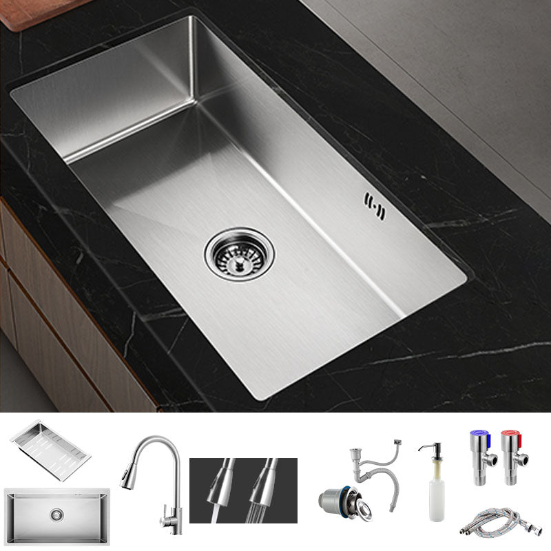 Modern Kitchen Bar Sink Stainless Steel with Soundproofing Workstation Ledge