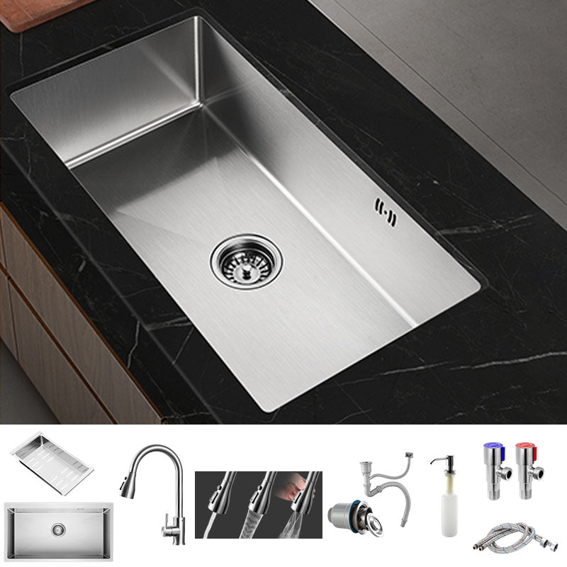 Modern Kitchen Bar Sink Stainless Steel with Soundproofing Workstation Ledge