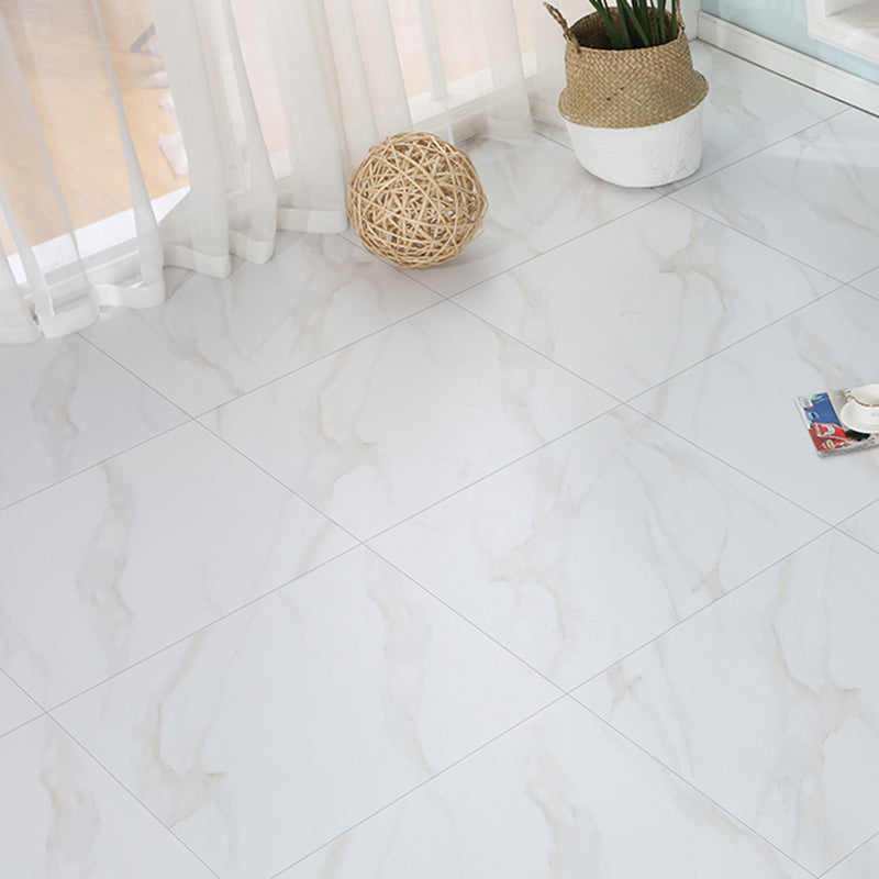 Peel and Stick PVC Flooring Smooth Marble Look Fireproof Vinyl Flooring