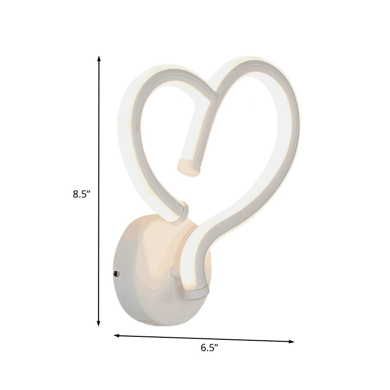 Light Mur de forme de coeur acrylique