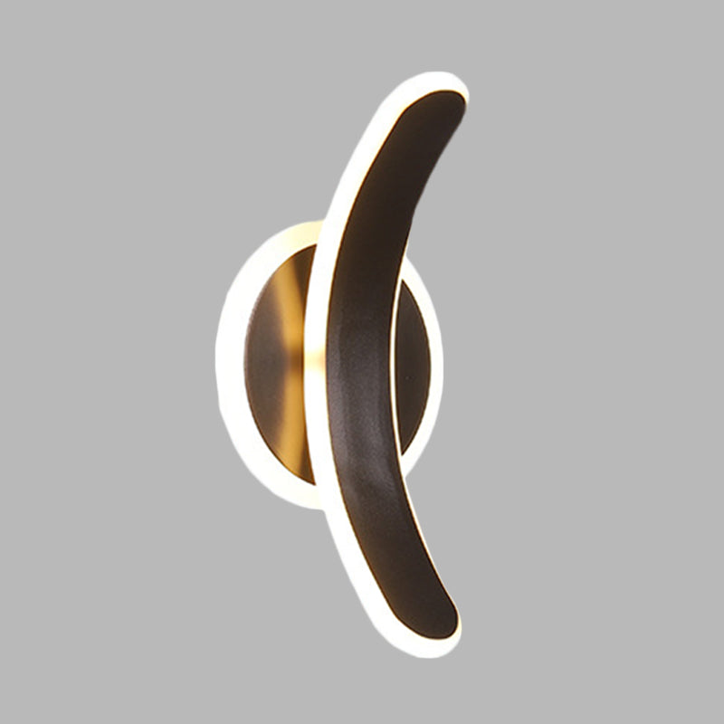 Black Bend Rectangle Murale d'éclairage LED Minimaliste à LED Mur Mur