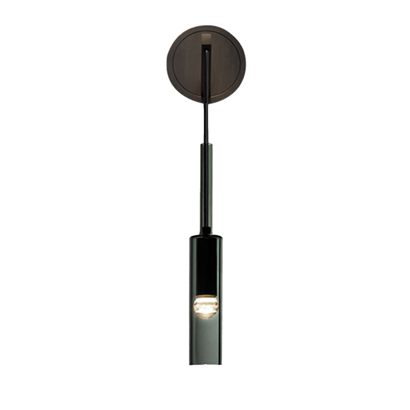 Modernism Wall Sconce Glass Wall Light Fixture in Black for Bedroom