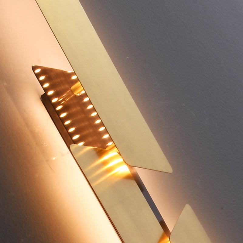 Metal Sconce Light Fixtures Gold Wall Mounted Lights for Bedroom