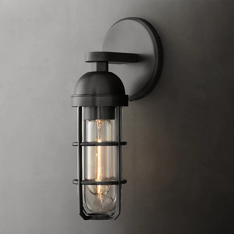 Modernism Glass Wall Mounted Sconce Gold/Black Wall Light for Foyer