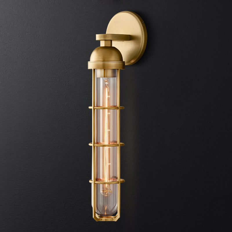 Modernism Glass Wall Mounted Sconce Gold/Black Wall Light for Foyer