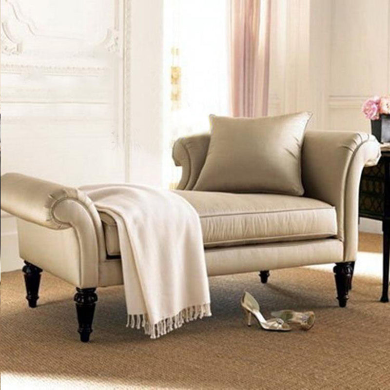 Faux Leather/Fabric Accent Chair Traditional  Flared Arms Chaise