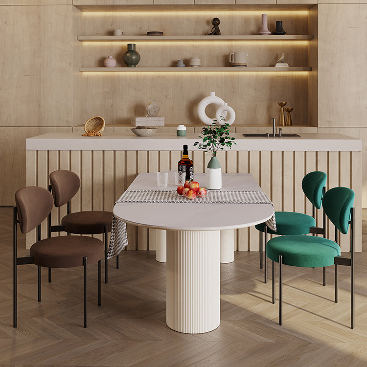 Free Form Dining Table for Home Modern Dinette Table with 3 Legs