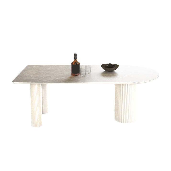 Free Form Dining Table for Home Modern Dinette Table with 3 Legs