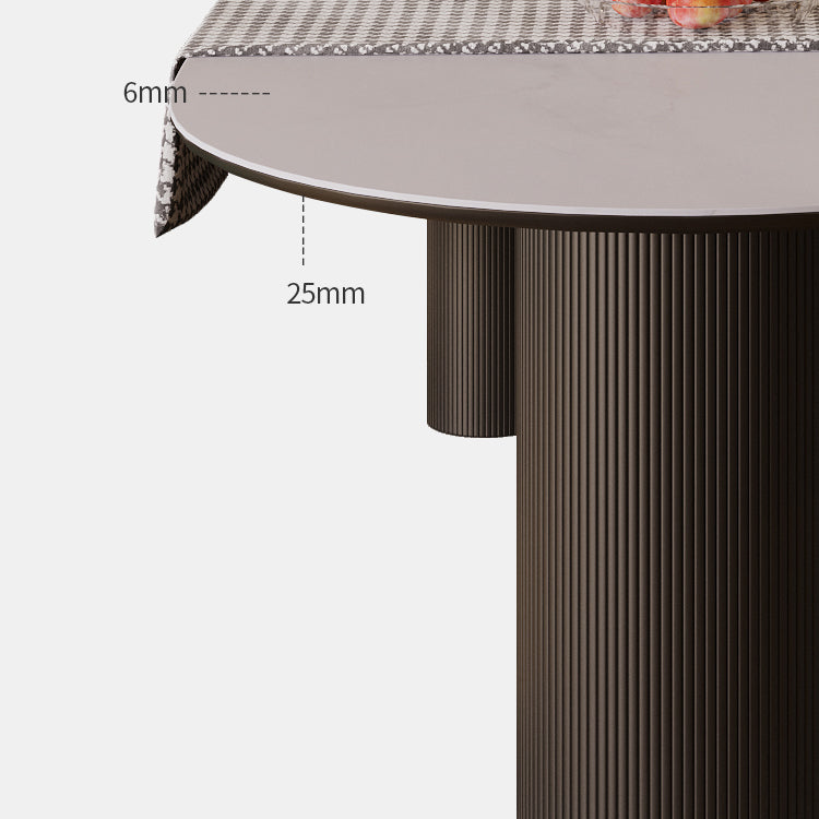 Free Form Dining Table for Home Modern Dinette Table with 3 Legs