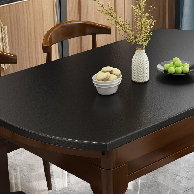 Contemporary Kitchen Dinner Table Solid Wood Extendable 4 Legs Dining Table